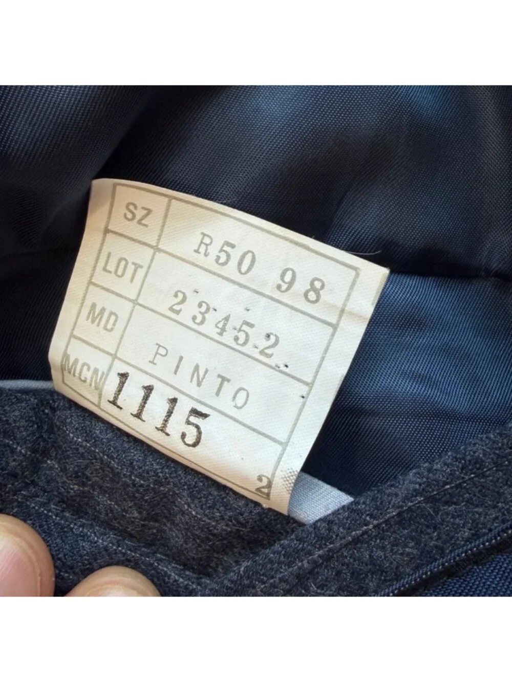 Vintage Mens Blue-Gray Pinstripe Suit 48R Blazer 44x29 Pants 1970s Wool Set